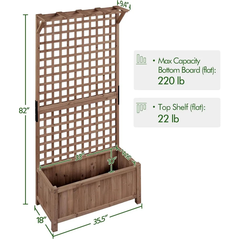 Garden Planter With Trellis