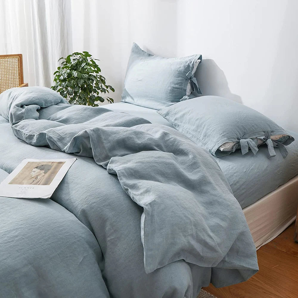 100% Linen Bedding Set 3Pcs