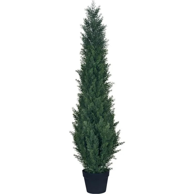 2 Packs 5ft Artificial Cedar Topiary Trees