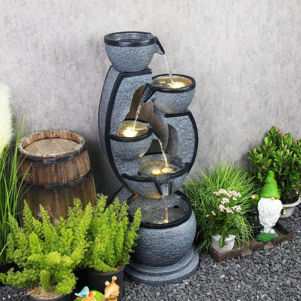 5-Tier Outdoor Water Fountain