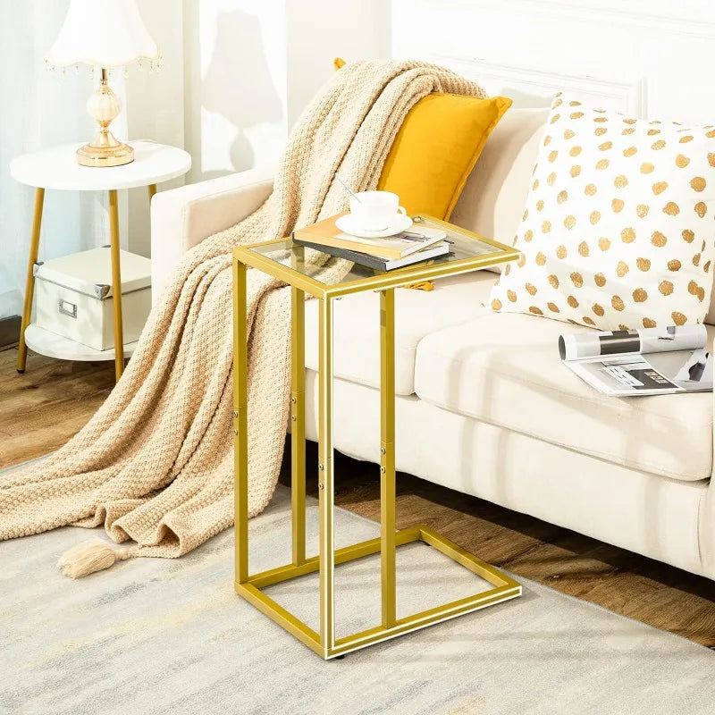 C Shaped End Table Set of 2