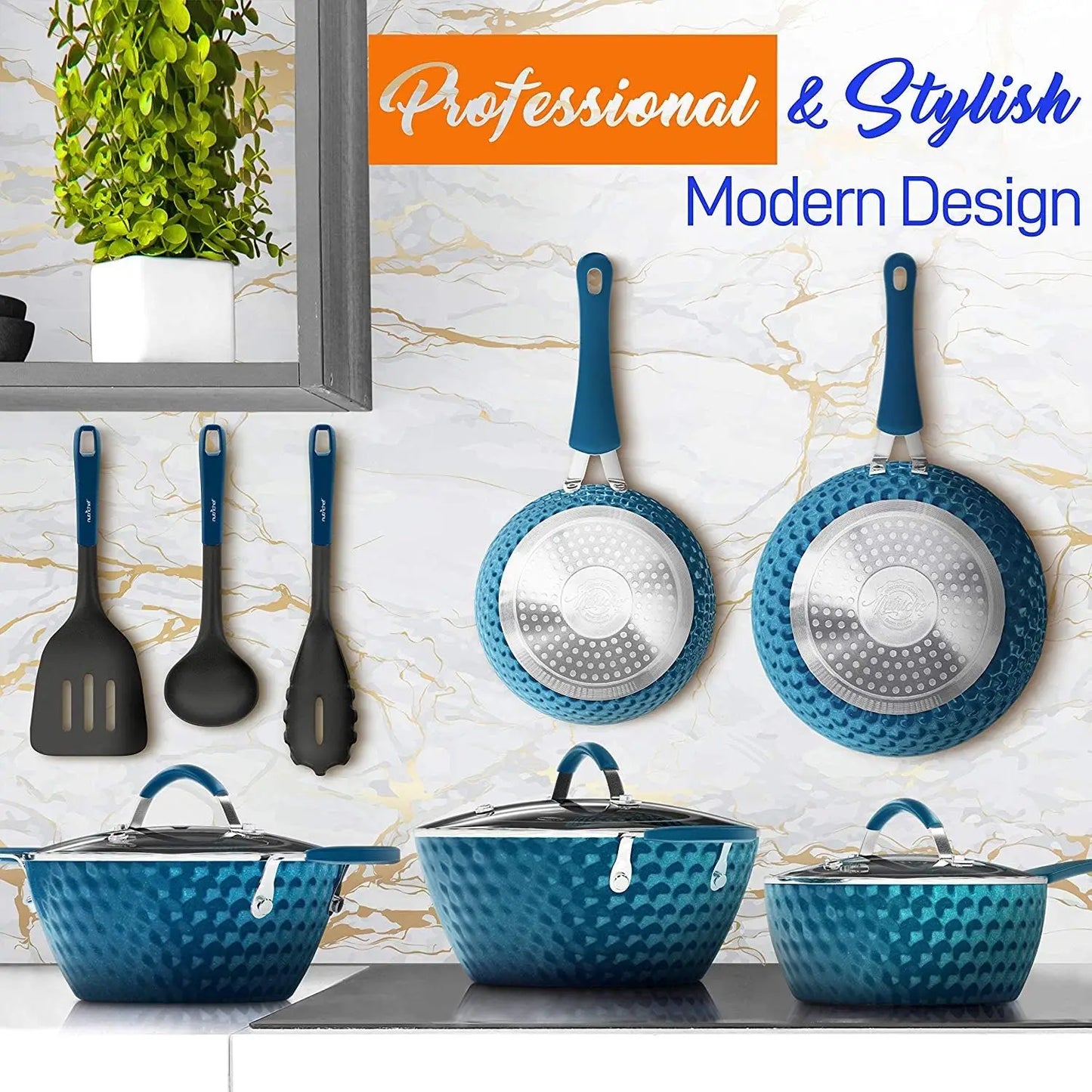 11 Pc Pots and Pans Set